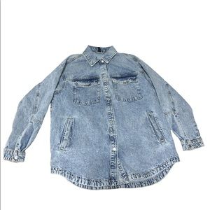 Blue stone wash jean jacket
